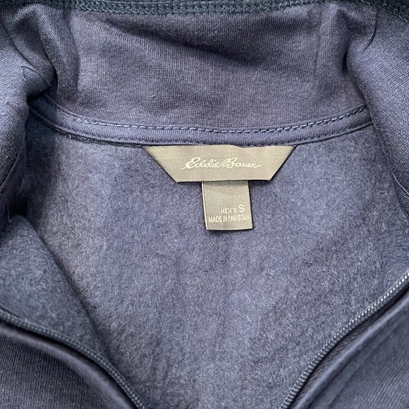 Eddie Bauer Men's Ocean Blue 1/4 Zip Pullover/NWT/S - Picture 10 of 11
